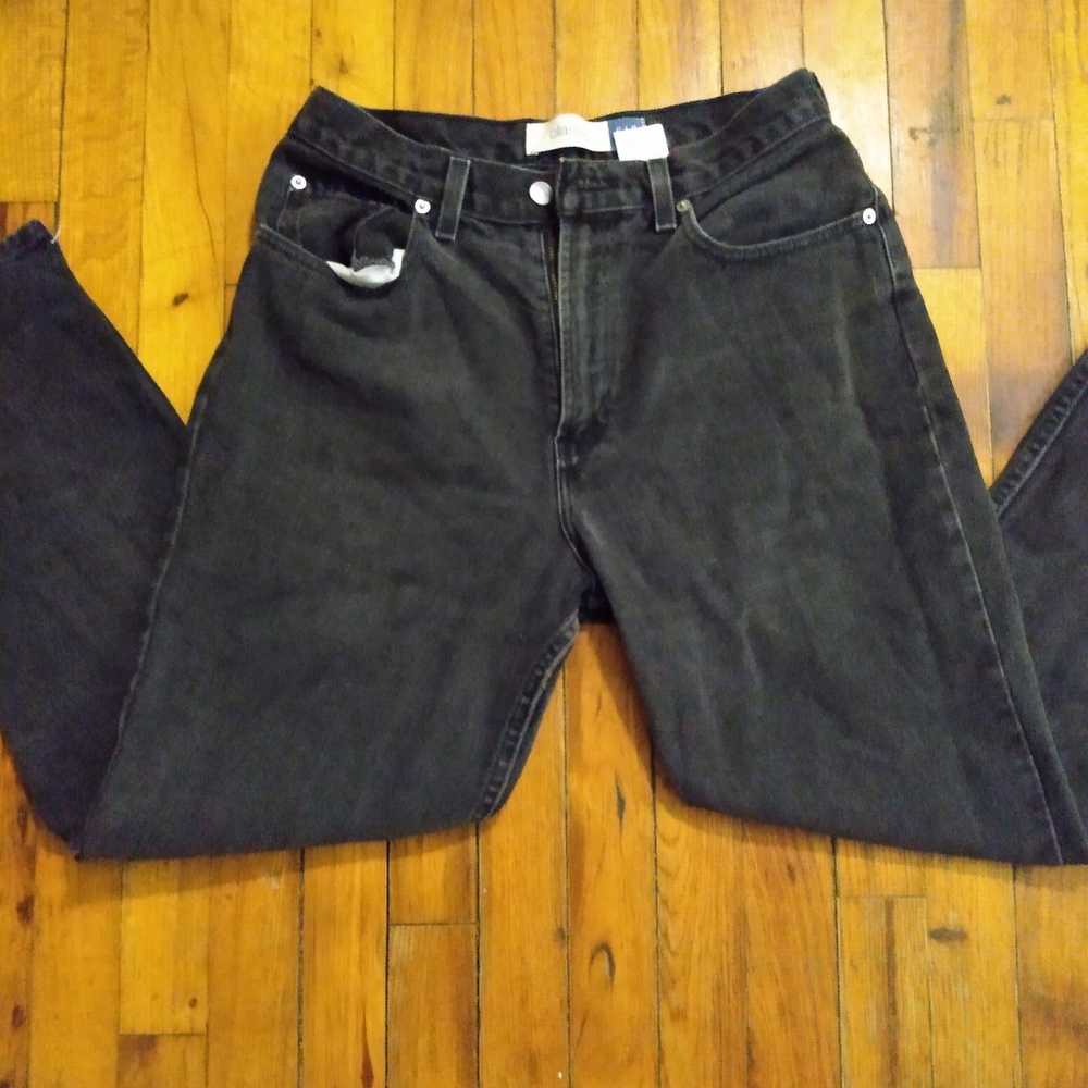 Classic Dark Gray Wash Jeans